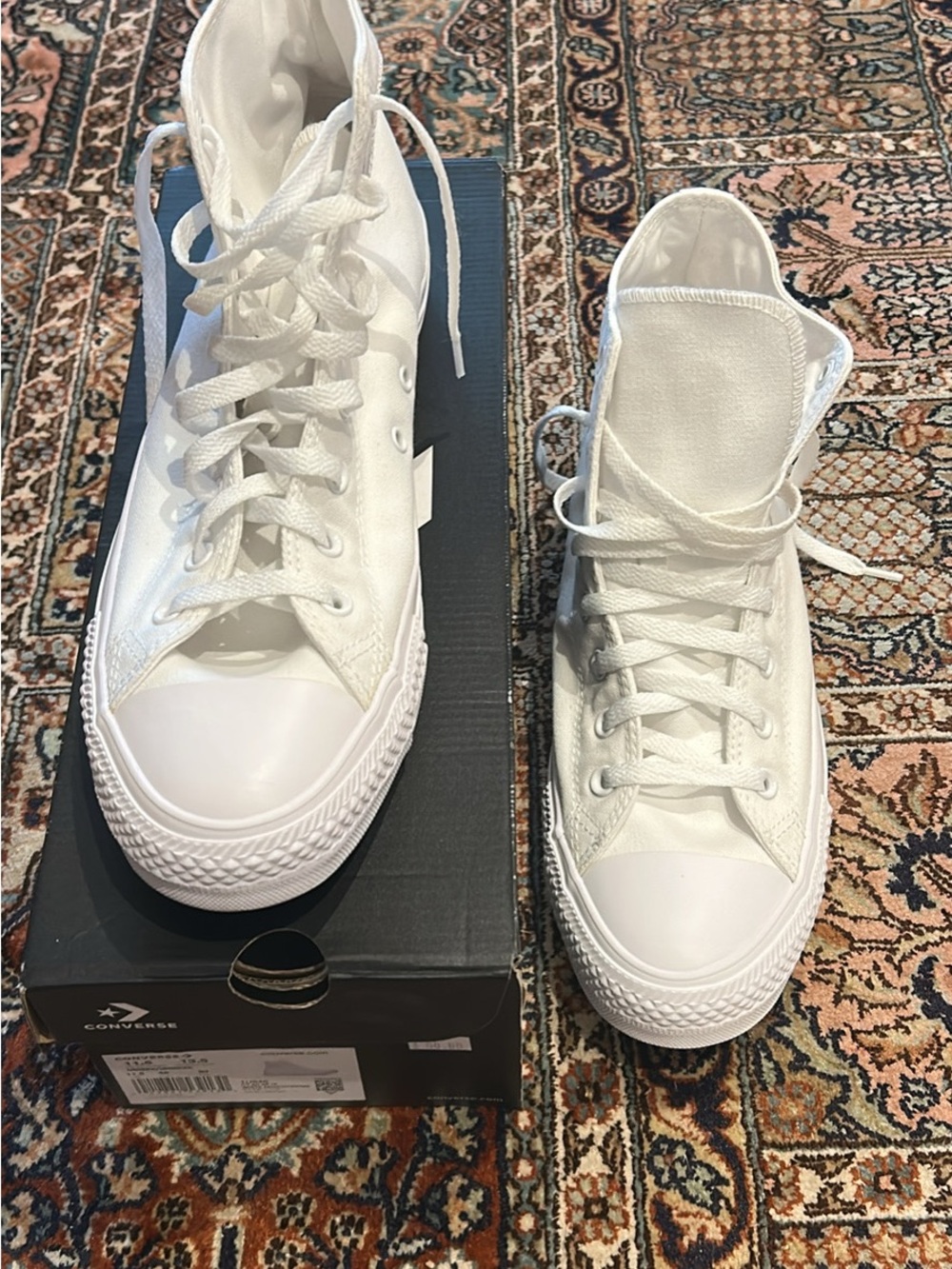 Converse White High Top Canvas Sneakers